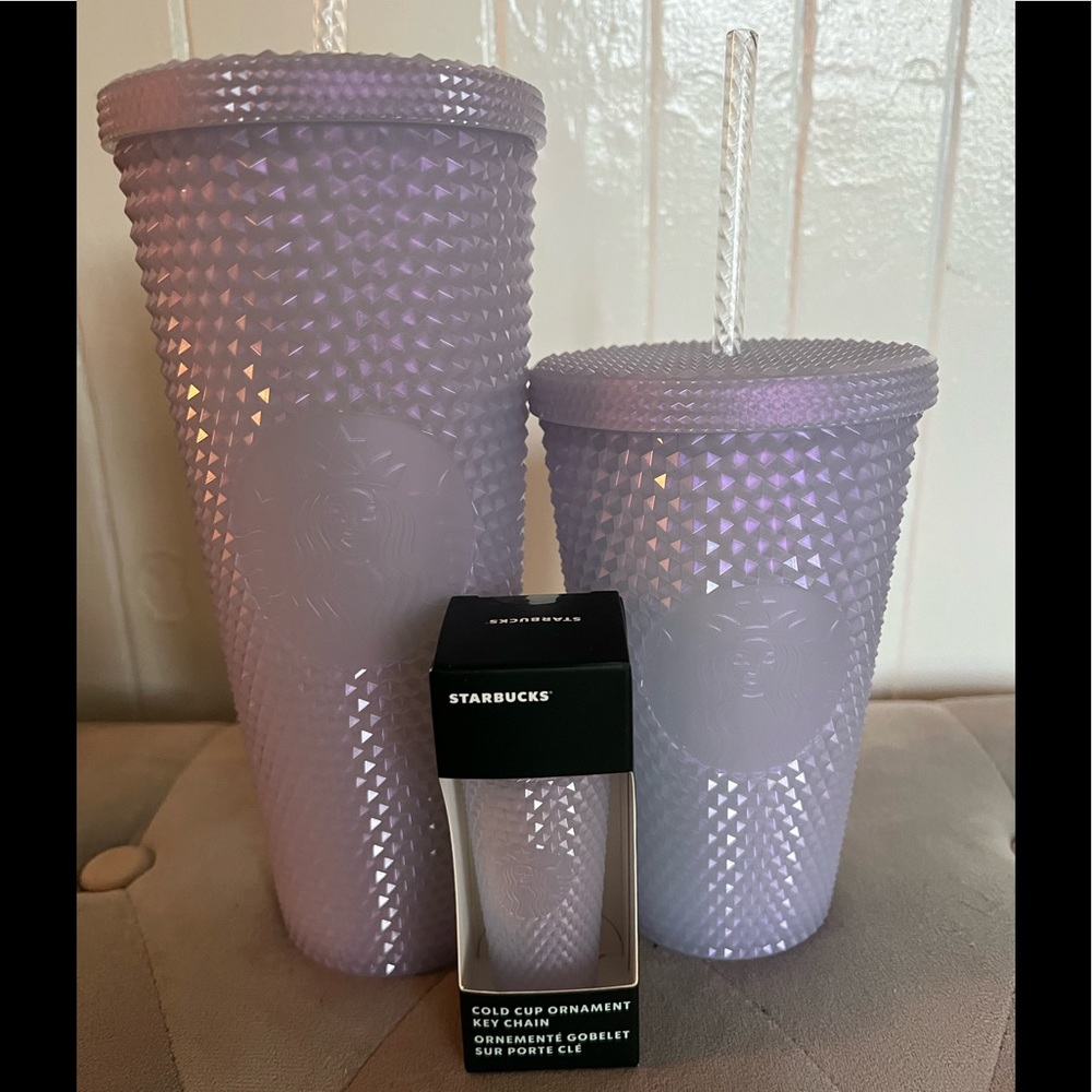 Bundle of studded Starbucks cups